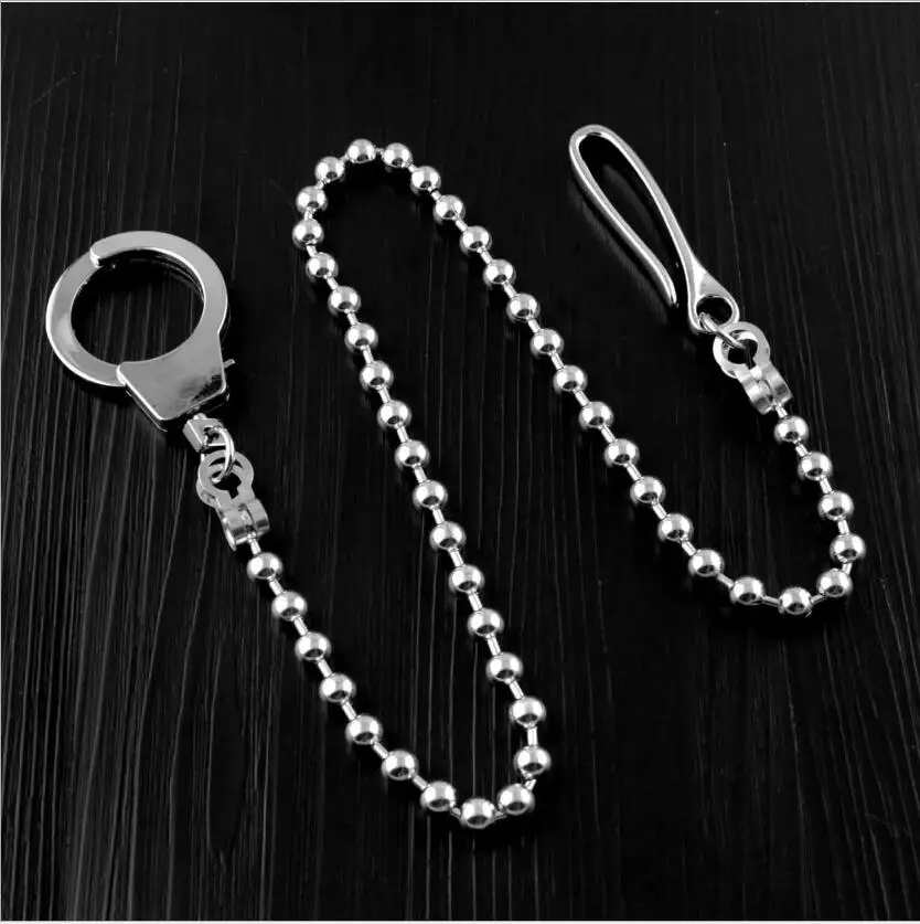 

Long Metal Wallet Belt Chain Rock Punk Trousers Hipster Pant Jean Keychain Silver Ring Clip Keyring Men's HipHop Jewelry