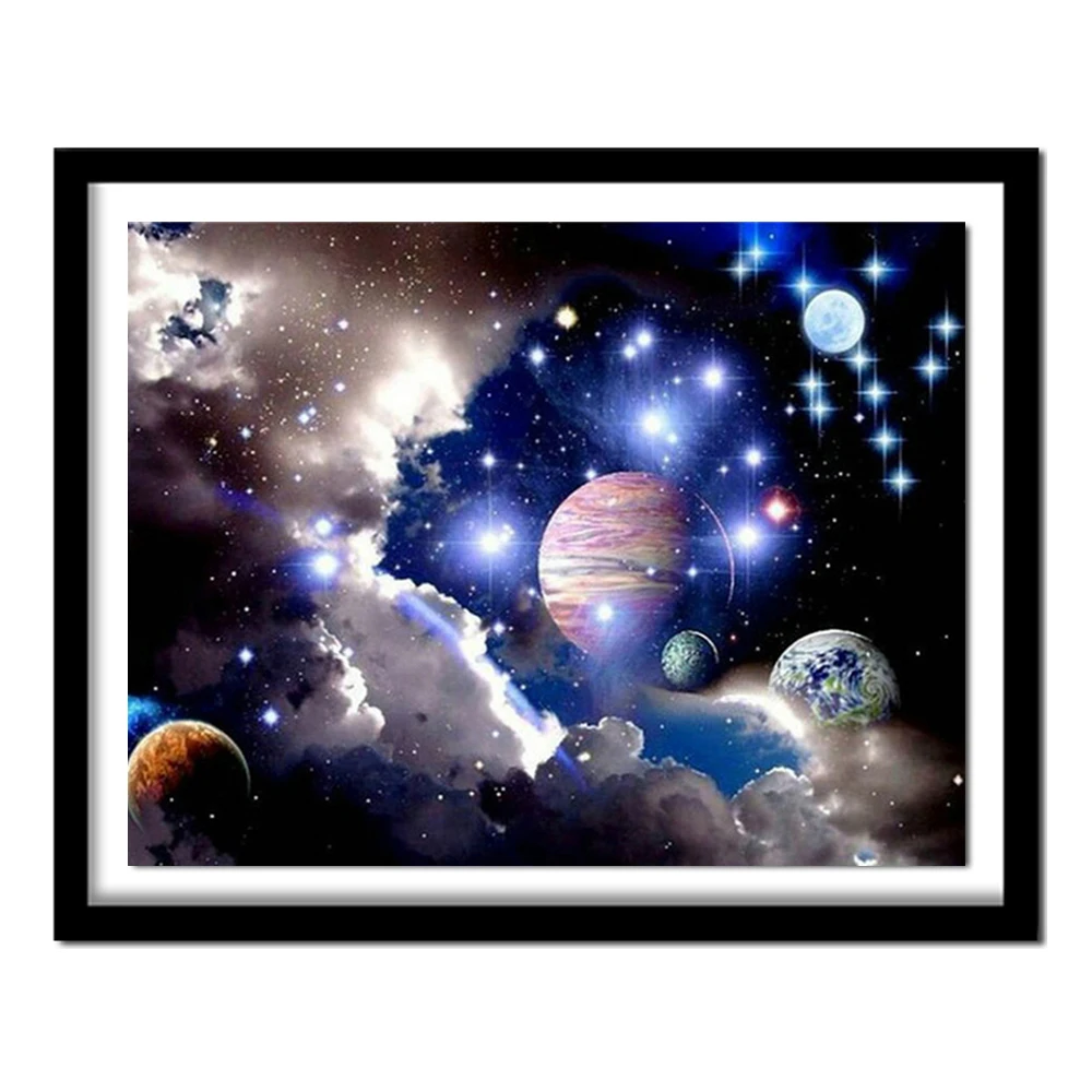 

5D Diamond Embroidery DIY Diamond Painting Space Star Diamonds Cross Stitch Needlework Full Square Drill Home Decoration