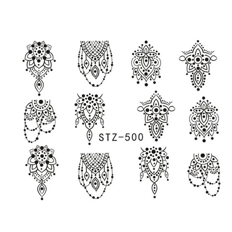 Addfavor 3 шт Черная кружевная наклейка ожерелье ювелирный дизайн ногтей стикер s наклейки DIY декоративный Маникюр Инструменты