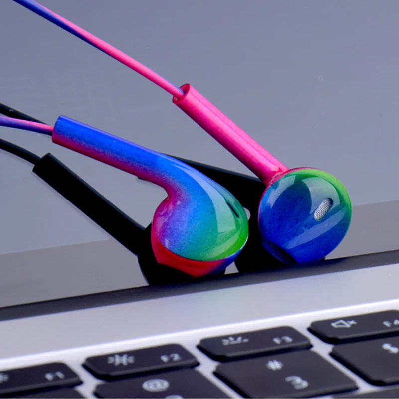 

Wired Headphones 3.5mm Plug Music Earbuds Stereo Gaming Earphone With Mic For iPhone Xiaomi Huawei Sports Fashion Colorful
