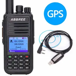 ABBREE DMR AR-UV380 (gps) портативная рация VHF UHF Dual Band Dual Time слот уровня 1 и 2 цифровых/аналоговый Любительское радио, Си-Би радиосвязь MD-UV380