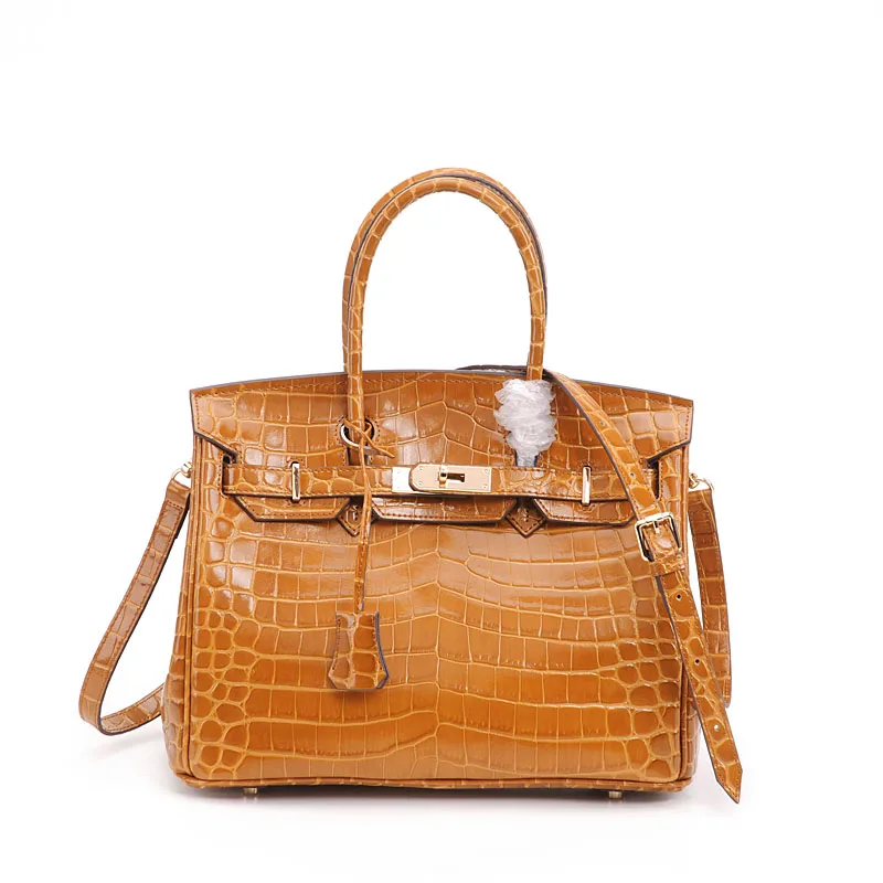 

PRAVESDA Women Crocodile Bag 100% Genuine Leather Women Handbag Hot Selling luxury Tote Women Bag Large Brand