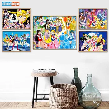

Sailor Moon Poster Custom Canvas Poster Art Home Decoration Cloth Fabric Wall Poster Print Silk Fabric 30X45cm