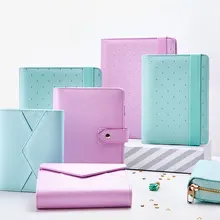 Блокнот dokibook Mint A5 A6 спиральный планировщик времени милый креативный чехол на молнии для книг, дневник, органайзер