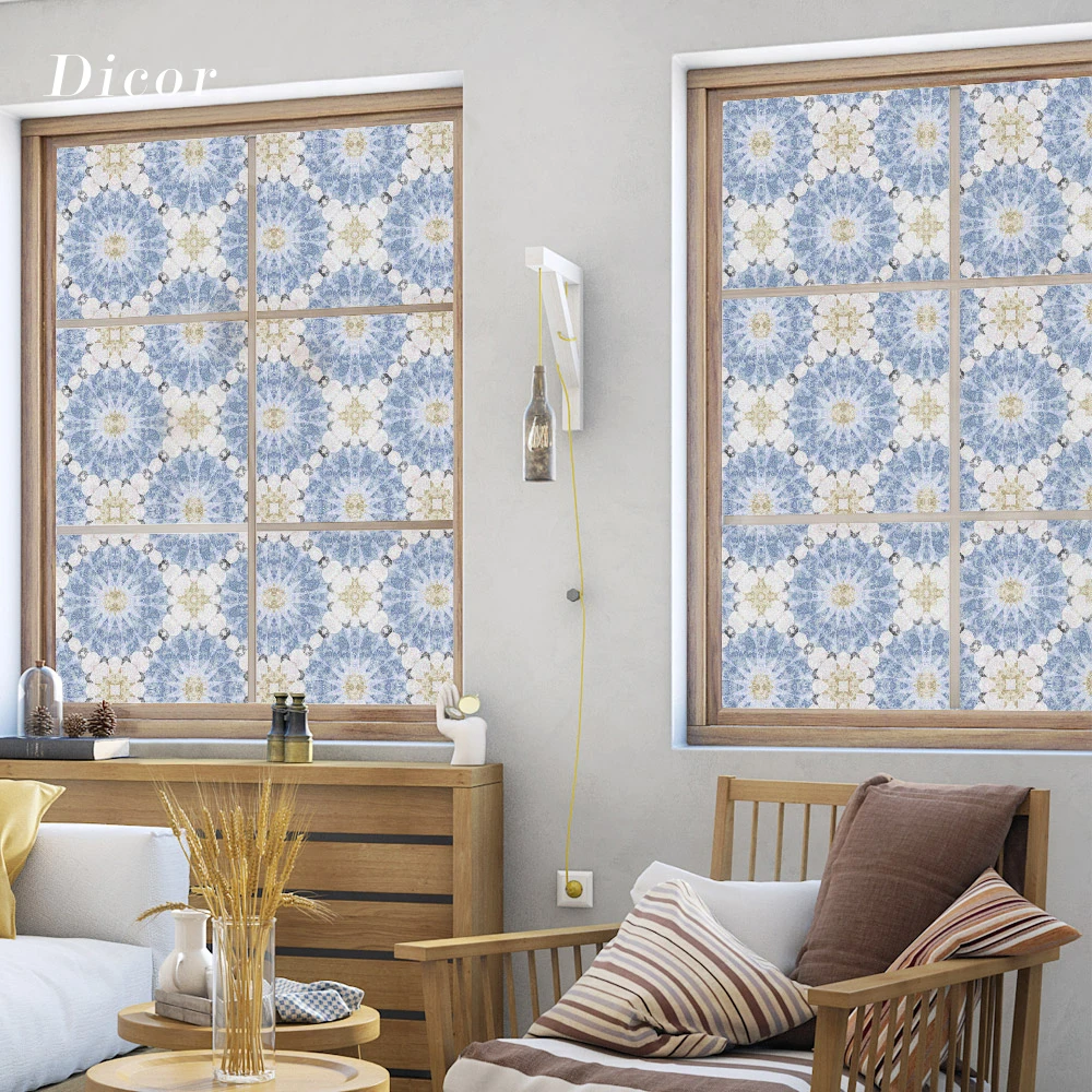 

Geometric Modern Stained Window Film Frosted Opaque Privacy Films Living Room Home Decor Accessories Wedding Decoration BLT2376