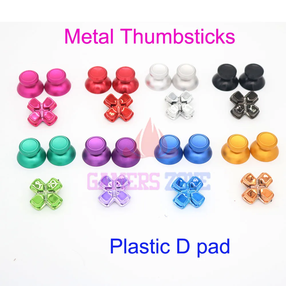 

10sets For Sony Playstation 4 PS4 Controller Metal Thumbsticks Buttons and Plastic  D-pad D pads