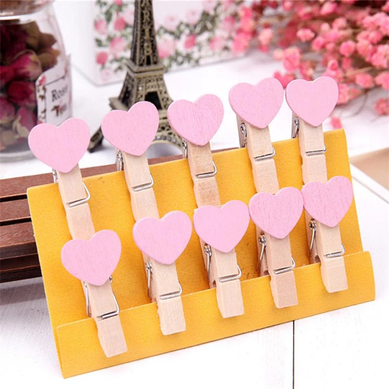 2018 new fashion Mini 10 Pcs Clips Wall Deco DIY Creative Frame With Colored Clothespins beautiful art decorate  07