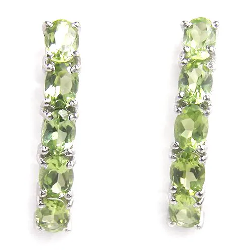 

Peridot stud earring Natrual and real peridot 925 sterling silver Per jewelry For men or women 0.25ct*10pcs gems