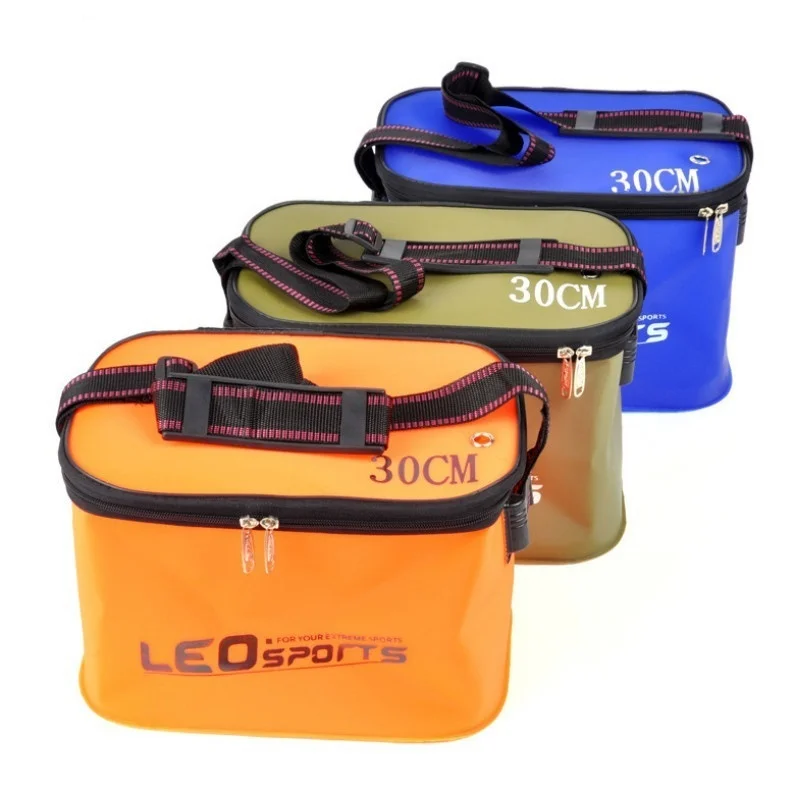 

30/35cm EVA Water Tank Folding Water Bottle Loaded Fish Wearable Barrels Fishing Bucket Handle Leakproof Tackle Bag