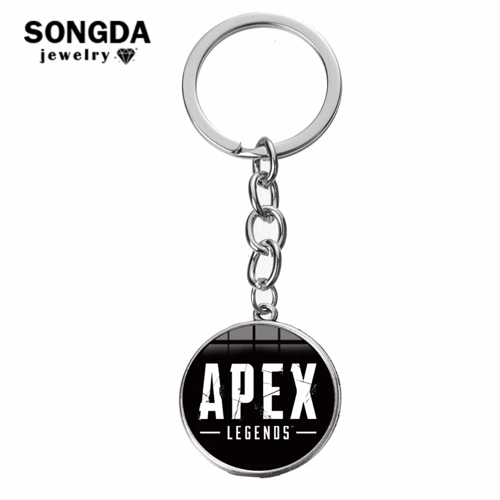 

SONGDA High Grade Apex Legends Metal Keychain Trendy 17 Style Game Logo Keyring Cool Key Holder Car Accessories Gift for Boy Men