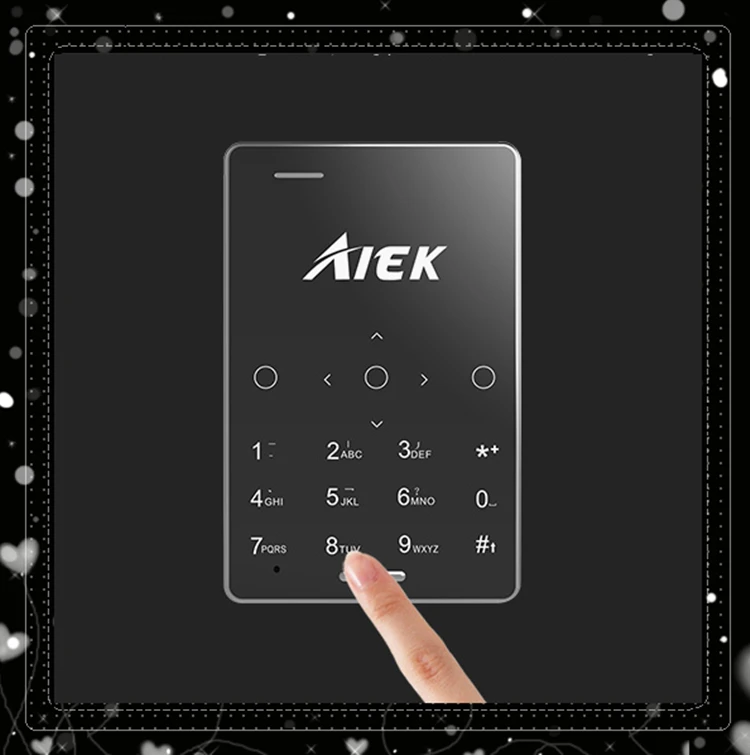 5.8 мм ультра тонкий AIek M4 мини сенсорный музыка карты мобильного телефона сим