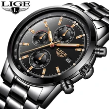 Relojes LIGE Mens Watches Brand Luxury Men Military Sport Luminous Wristwatch Male Leather Quartz Watch Clock relogio masculino