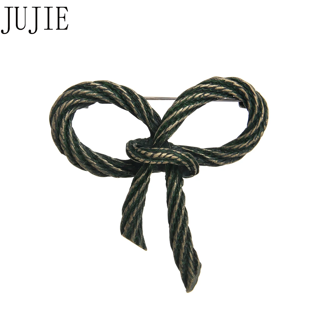 

JUJIE Vintage Matel Bowknot Brooches For Men 2019 Denim Bow Tie Corsage Lapel Brooch Pins Plant Jewelry Dropshipping