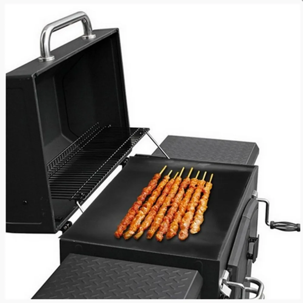 Reusable Non Stick BBQ Grill Mat Easy Clean Black PTFE Coated