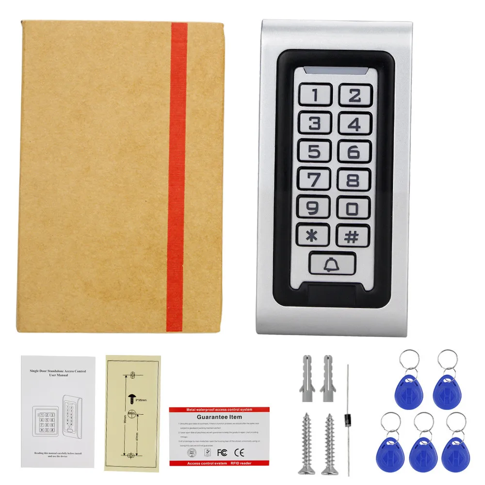 Автономный Металл RFID Клавиатура доступа WG26 Близость 125 кГц Reader IP68