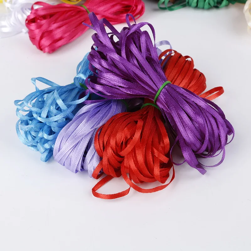 Handmade DIY Silk Satin Ribbon Arts Crafts Sewing Christmas Wedding Party Decoration Gift Wrap 25 Yards 3 mm Width