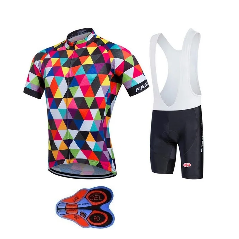 

2017 Summer Cycling Jersey 9D GEL bib shorts Short Jersey Ropa De Ciclismo Maillot Cycling Clothes Set Quick drying High-quality