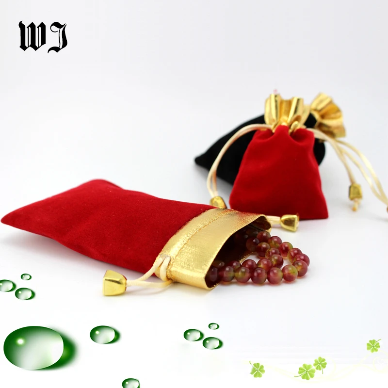 

Newest 50pcs Jewelry Storage Drawstring Pouches Velvet For Ring Earring Pendant Necklace Accessories Package Gift Bags 3 Sizes