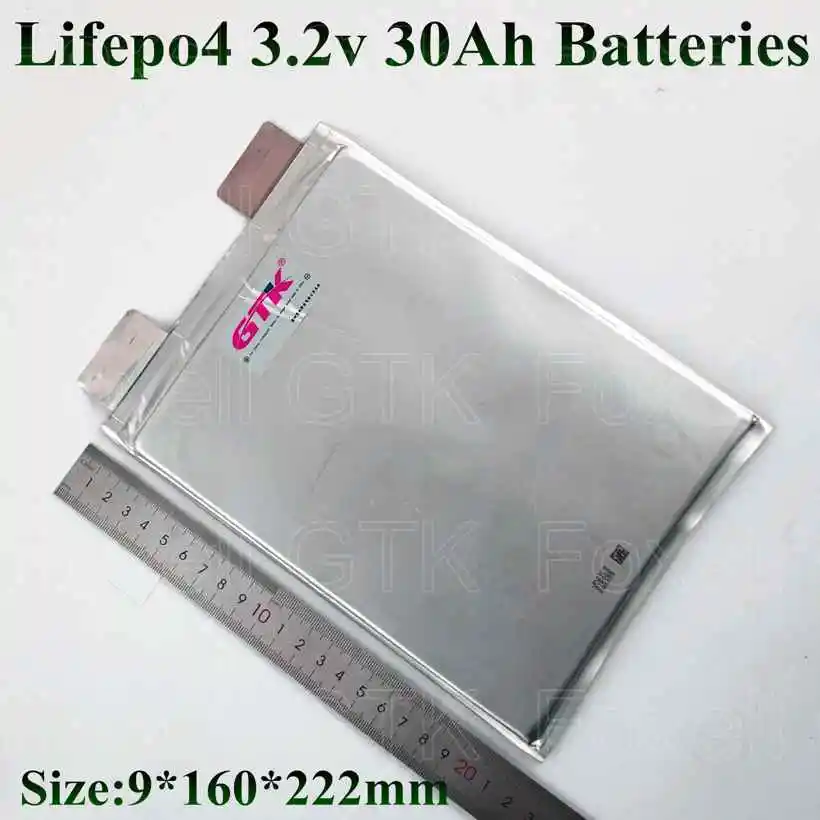 4pcs New 3.2v 30Ah lifepo4 cell 50A 90160222 for pack diy 12.8v lifepo4 battery 12v 30ah  1000w solar power lighting system (2)