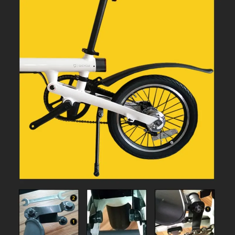 Шина брызговик переднее заднее крыло полка для Xiaomi Mijia Qicycle EF1 Электрический велосипед kickstand Штатив Поддержка