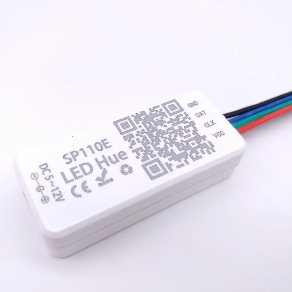 SP110E SPI Bluetooth пиксельный светильник контроллер с помощью приложения для смартфона