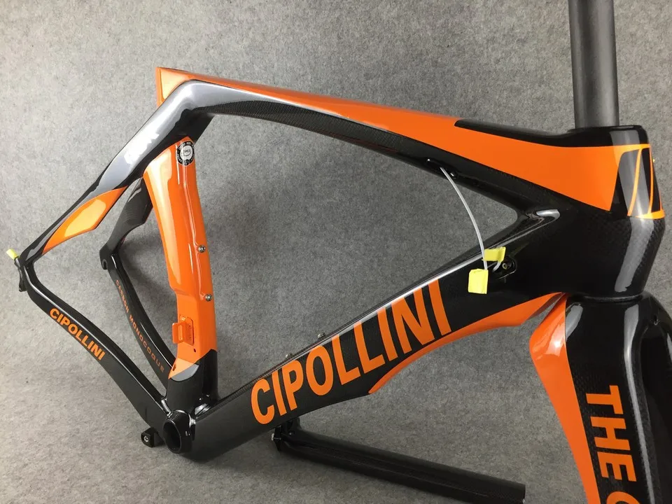 Оранжевый Cipollini RB1K THE ONE блестящая карбоновая рама для дорожного велосипеда 3 K/1 K