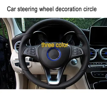 

Nice look Car styling steering wheel decoration circle sticker interior cover trim strips for Me-rcedes-Be-nz C-class W205