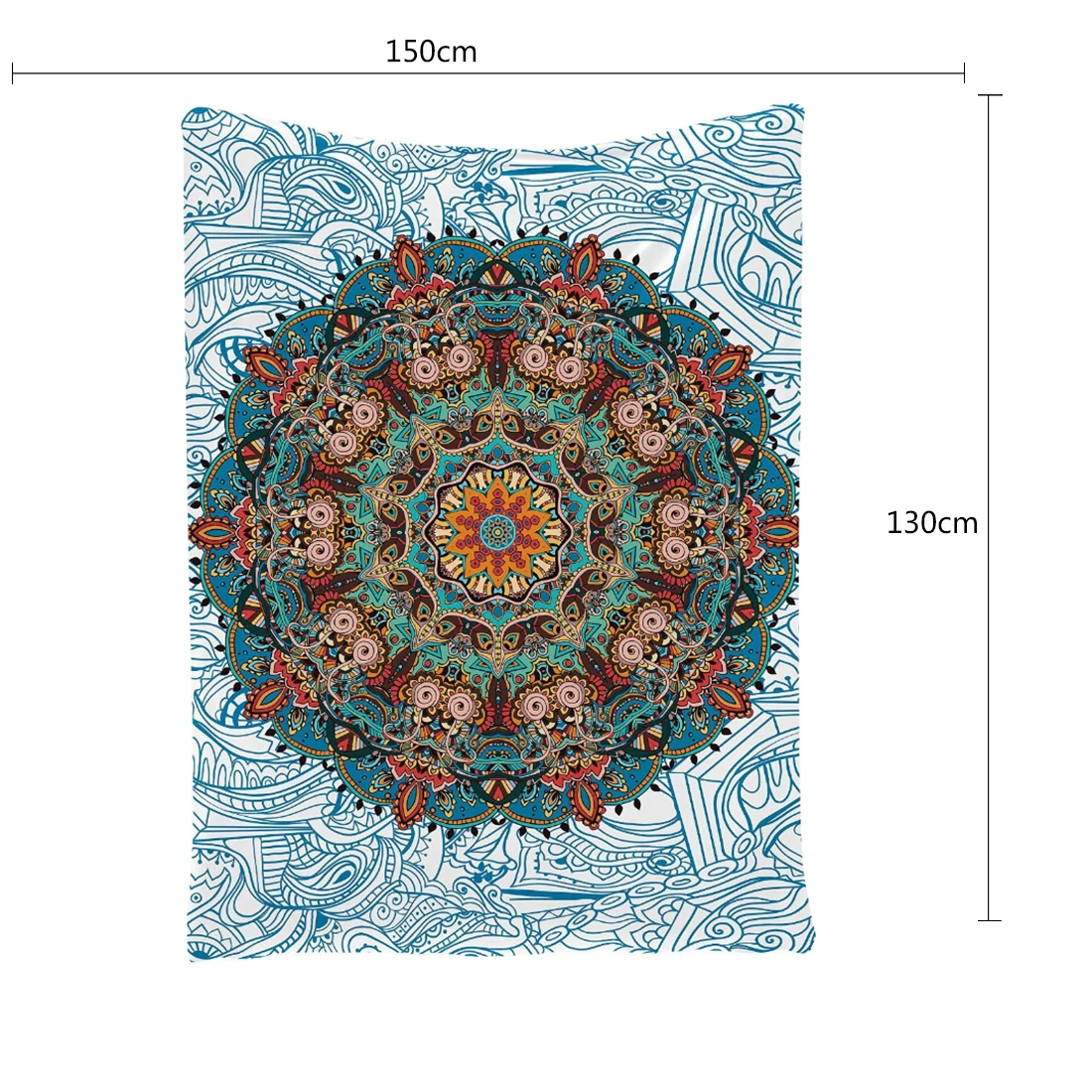 Индийская МАНДАЛА ГОБЕЛЕН хиппи домашний декоративный настенный богемский пляжный коврик для йоги покрывало скатерть 150x130 см/150x205 см