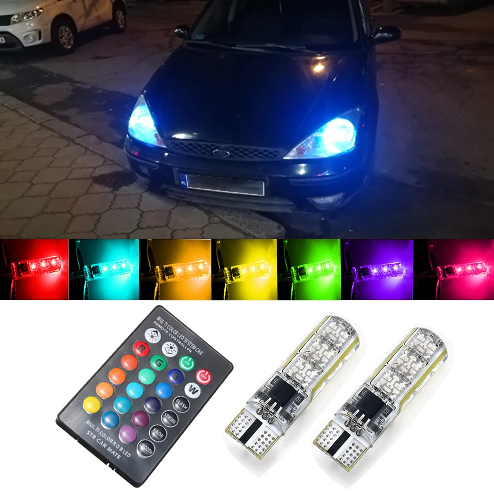

Car Clearance Parking Lights T10 W5W LED Bulb For Ford Fiesta Focus 1 2 3 MK2 MK3 Mondeo MK4 Fusion Ranger C-max Remote Control