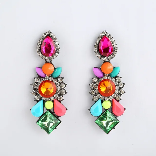 Colourful Beaded Pineapple Earrings  Digital Dress Room