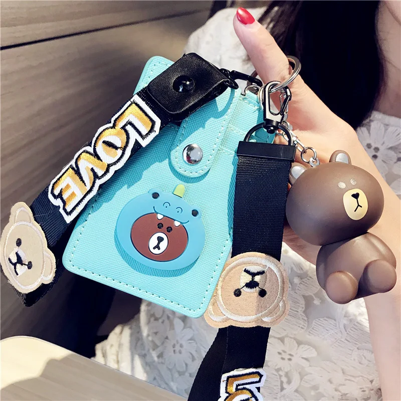 2018 NEW Kawaii Korean Cartoon Brown And Cony Totoro ID Card Holder