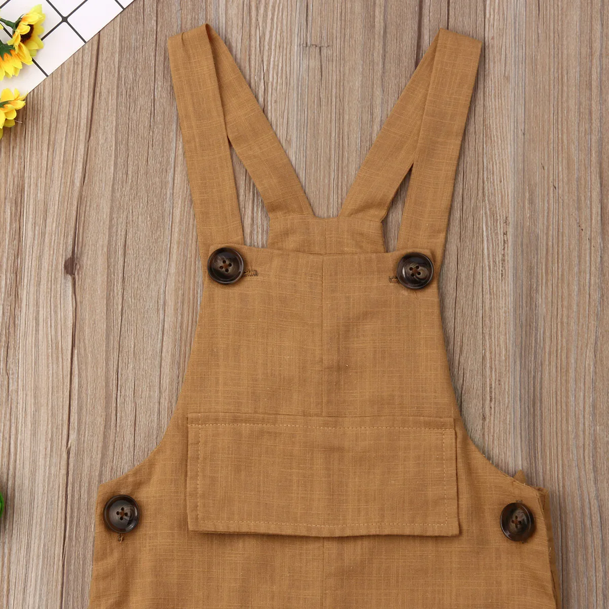 Baby Summer Clothing Linen Toddler Kid Girl Overalls Romper Jumpsuit Clothes Suspender Pants Solid Outfit 0-3T