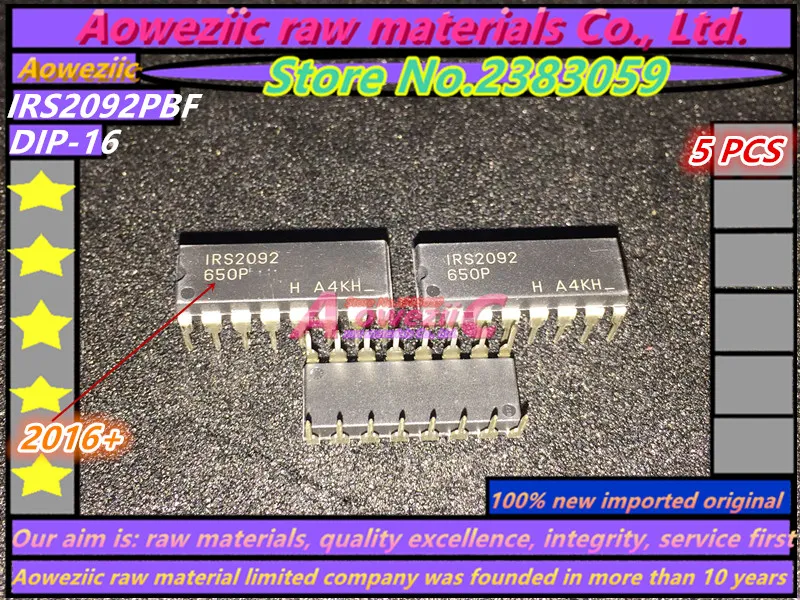 

Aoweziic 2016+ 100% new imported original IRS2092PBF IRS2092 DIP-16 audio power amplifier
