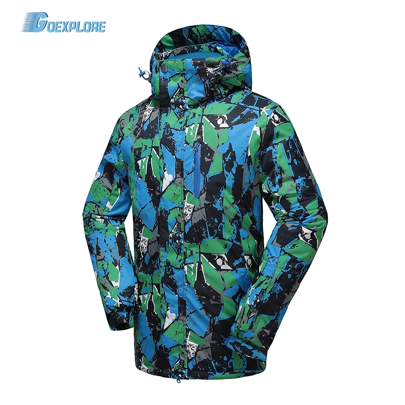 

Goexplore Snowboard Jacket Male M-3XL double layer Waterproof Windproof Warm Ski Snow Camping Hiking Overcoat Winter Jacket Men