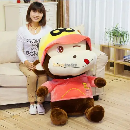 Fancytrader 43'' 110cm Giant Plush Stuffed Monkey , 3 Colors, Free Shipping FT90492 (1).jpg