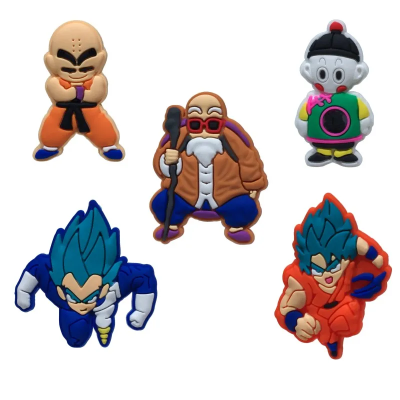 5pcs/lot Dragon Ball Z Cartoon PVC Brooches Hot Movie Pins Brooches