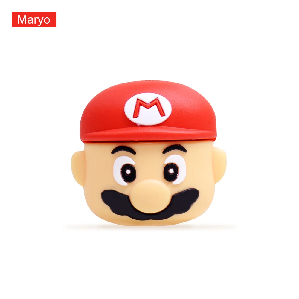 Mario ЦУМ мультфильм укус животных кабель протектор для iPhone USB кабель для передачи данных Органайзер чомперы милые укусы линия намотки держатель телефона - Цвет: Mario