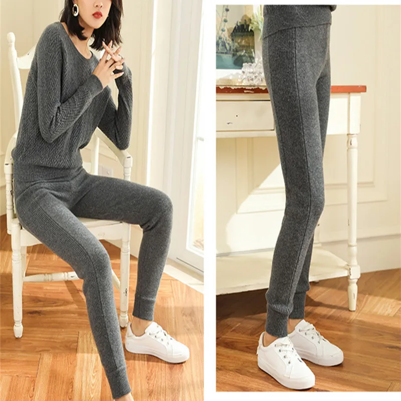 Женские модные брюки-карандаш из козьего кашемира со средней талией, европейские размеры M/L/XL, розничная оптом