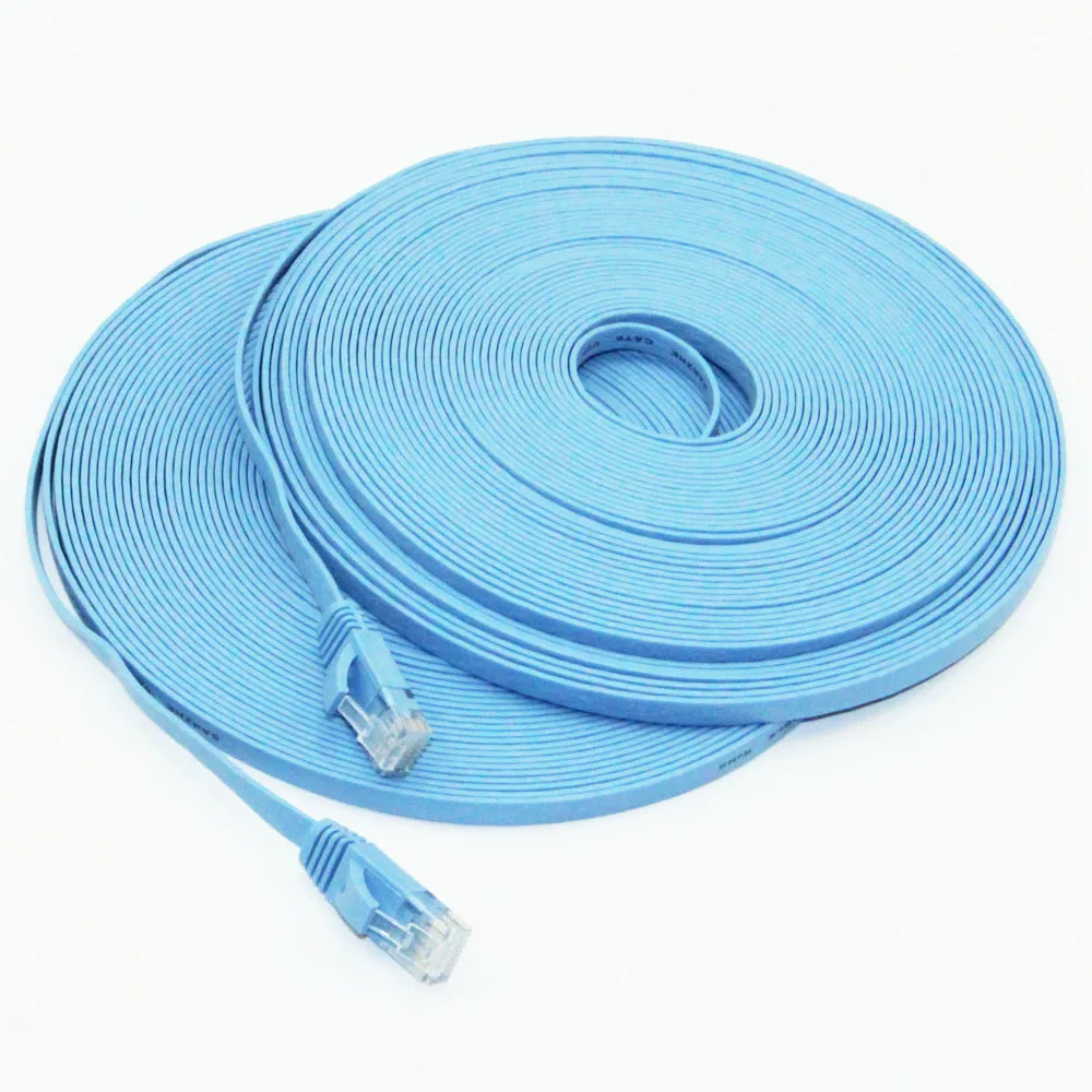 Натяжной канат длиной 25 м плоский Кот 6 RJ45 сети Ethernet соединительный кабель для