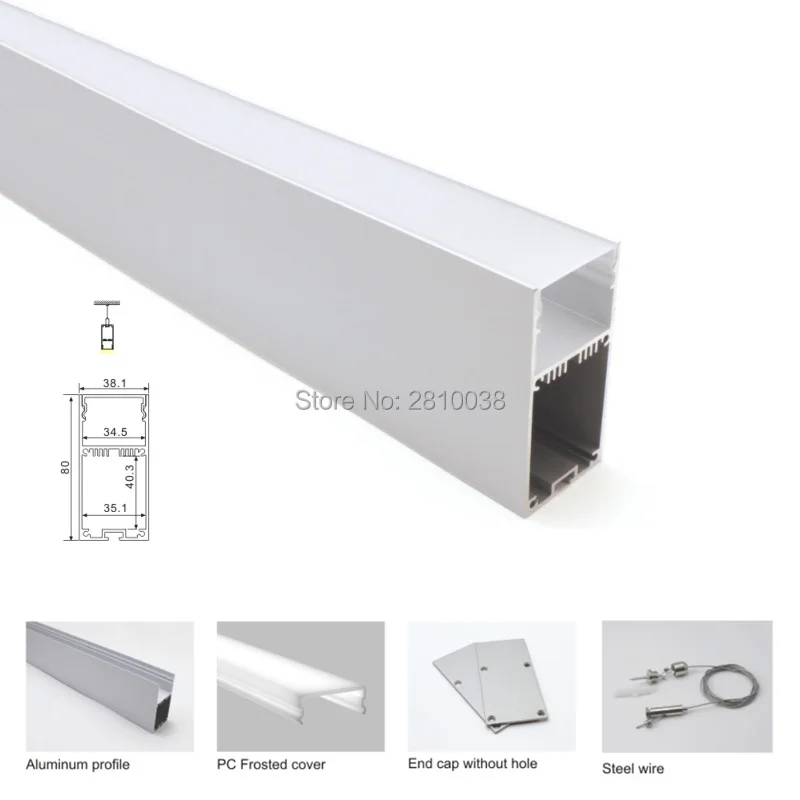 Carcaça de Alumínio com Driver Lugar para Luminária Conjuntos 50x2 M e lot Alumínio Levou Perfil Luz Linear Luz Profunda U forma Led 2 Conjuntos 50X2 m Lot alumínio levou perfil