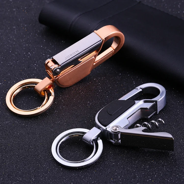 

New Boutique Key Chain Multi - Functional Creative Wine Bottle Opener Metal Key Ring Led Light Keychain