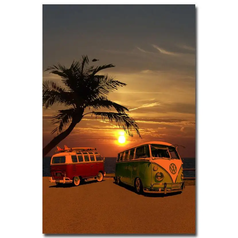 VW Camper Bus Art Silk Poster 13x20 24x36 inches 005