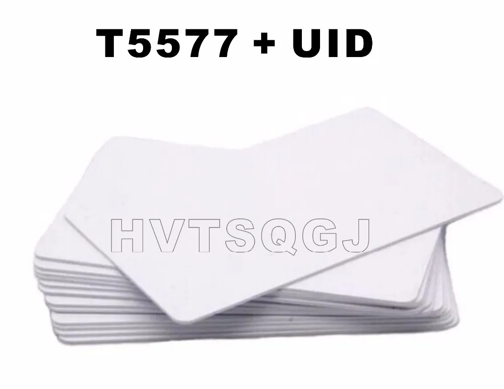 50 шт. Бесплатная доставка 125 кГц t5577 + 13 56 МГц uid RFID карта | Безопасность и защита
