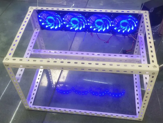  YUNHUI Mining industry sell The rack of Ethereum miner with four LED fans suitable for Ethereum min - 32801014788