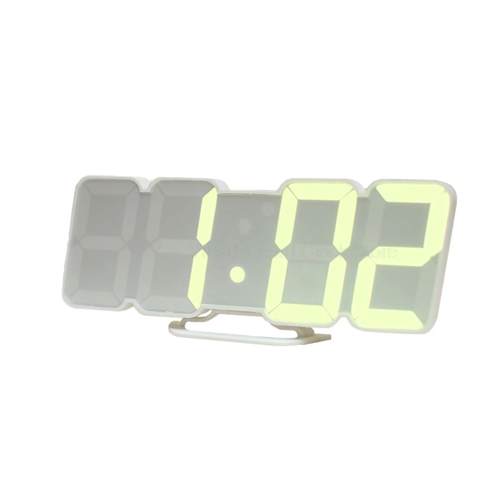Цифровой будильник светодиодный пульт дистанционного управления настольные цифровые часы 3D Декоративные Подвесные настенные часы 115 цвета термометр домашний декор