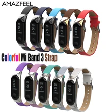 10 цветных браслетов mi Band 3, кожаный Xiaomi mi, 3 Смарт-браслета, Металлический Стальной чехол mi Band 3, аксессуары для наручных ремней