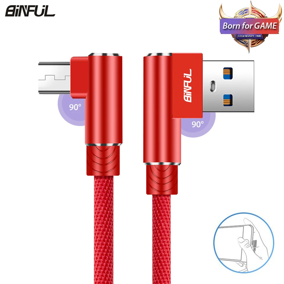 Кабель Micro USB 90 градусов шнур для быстрой зарядки Xiaomi Redmi Note 5 4 Pro 6A 6 5A Plus 4X S2 3 0