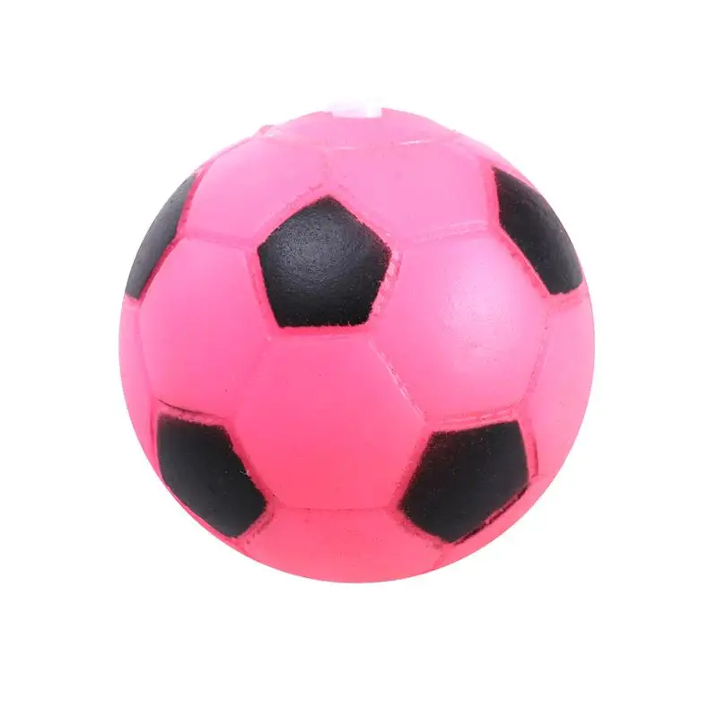 

Baby Chew Toy Pink Football Bite-Resistance Strong Tooth Cleaning Vinyl Football Soccer kids Toys Biting Sound Squeaky Toys