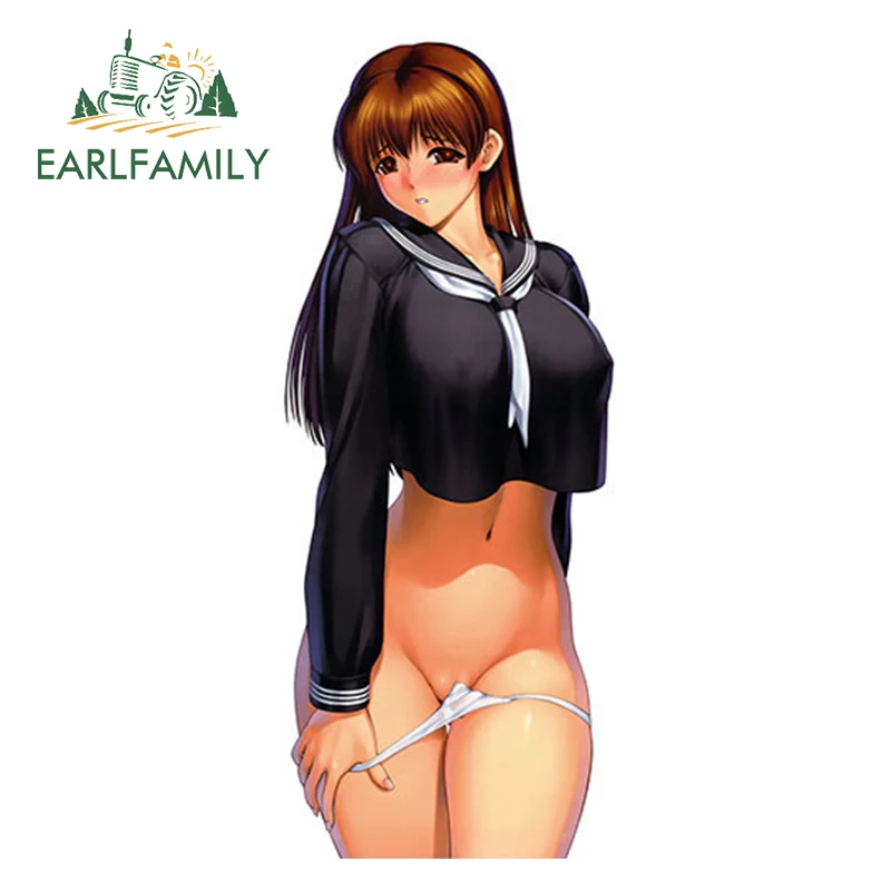 

EARLFAMILY 13cm x 5.88cm Sexy Student Girl Dead or Alive Kasumi Cartoon Window Car Sticker Anime JDM Vinyl Decal Graphic