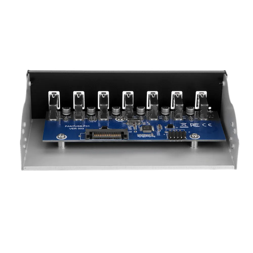 5.25 بوصة 9 دبوس إلى 7 منافذ USB 2.0 Hub الكمبيوتر CD-ROM محرك خليج CD ROM الجبهة لوحة مع محور رقاقة ل الكمبيوتر مربع